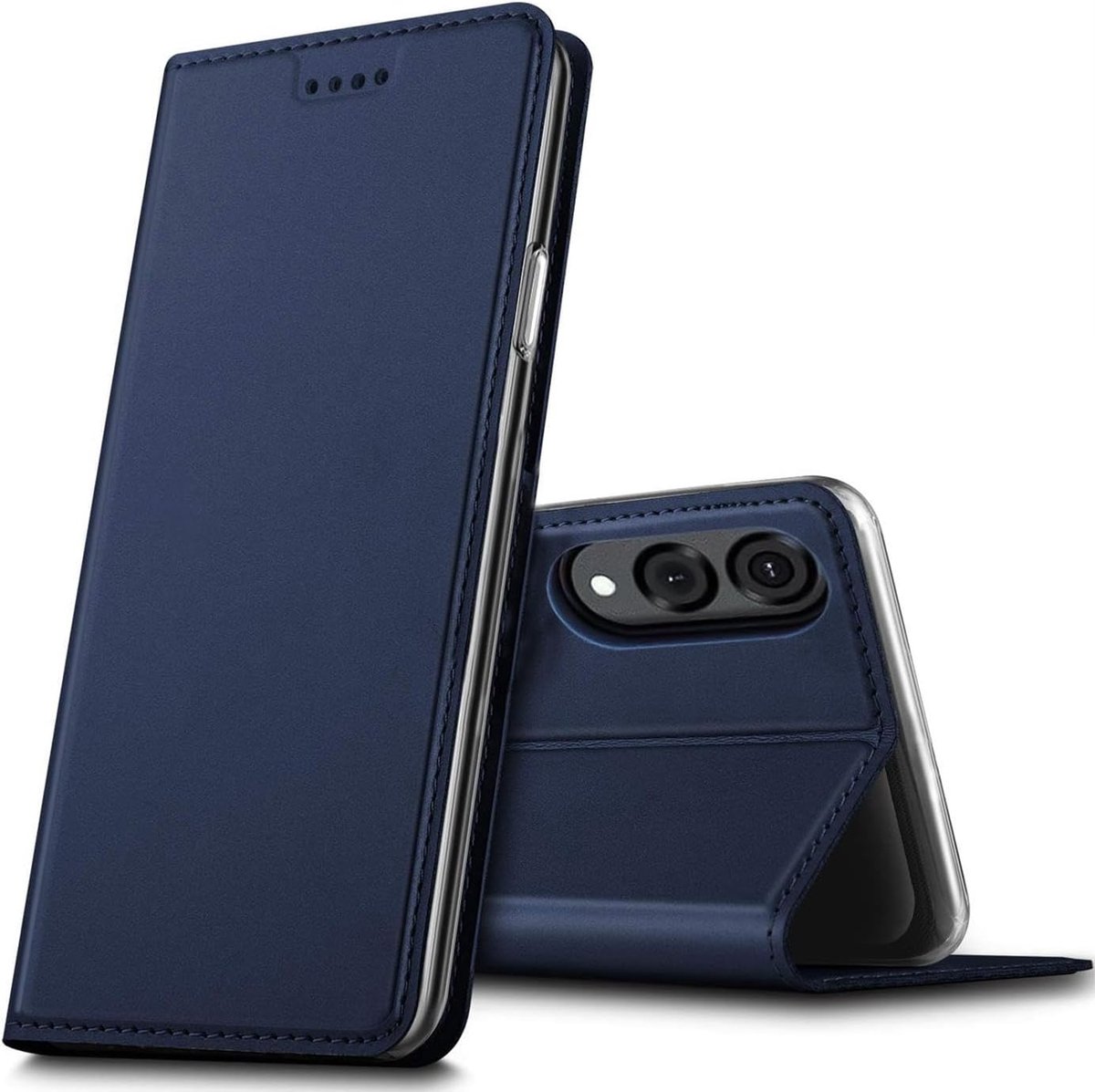 Telefoonhoesje voor Samsung Galaxy S25 Edge, premium mobiele telefoon flip cover voor Samsung S25 Edge, hoes [geïntegreerde magneet] bookcase, PU-leer, tas, blauw