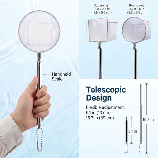 Telescopisch visnet 13-39 cm, 2 stuks — afbeelding 2