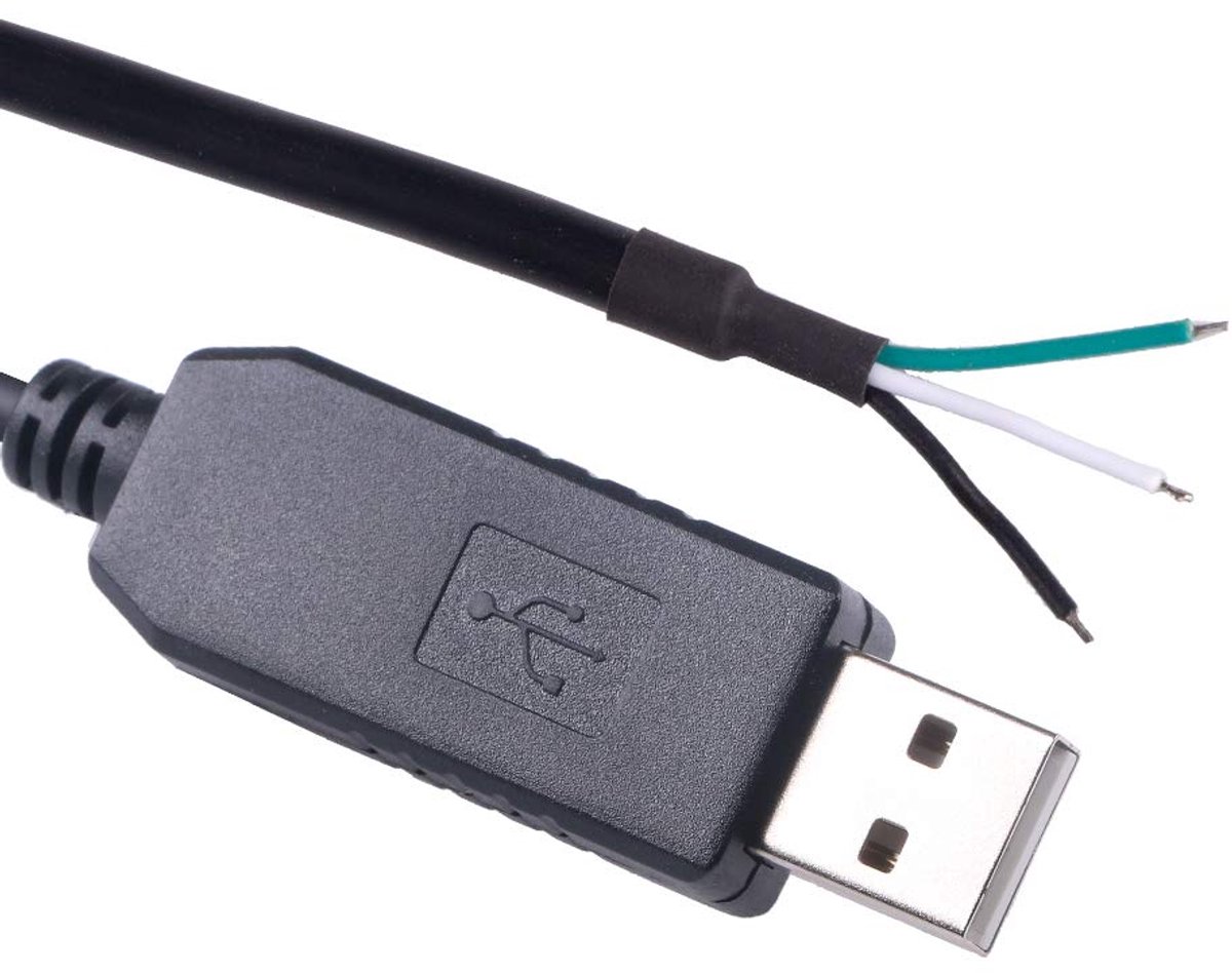 6FT USB RS232 naar TTL 5 V 3-polige UART seriële kabel FTDI USB-TTL-5V-WE chip voor Windows, Linux en Mac OS (niveau 5.0V TTL, 3P header)