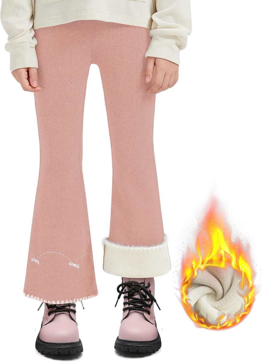 Thermolegging voor meisjes, uitlopende broek, stretch, winter, katoen, warme broek voor kinderen en peuters