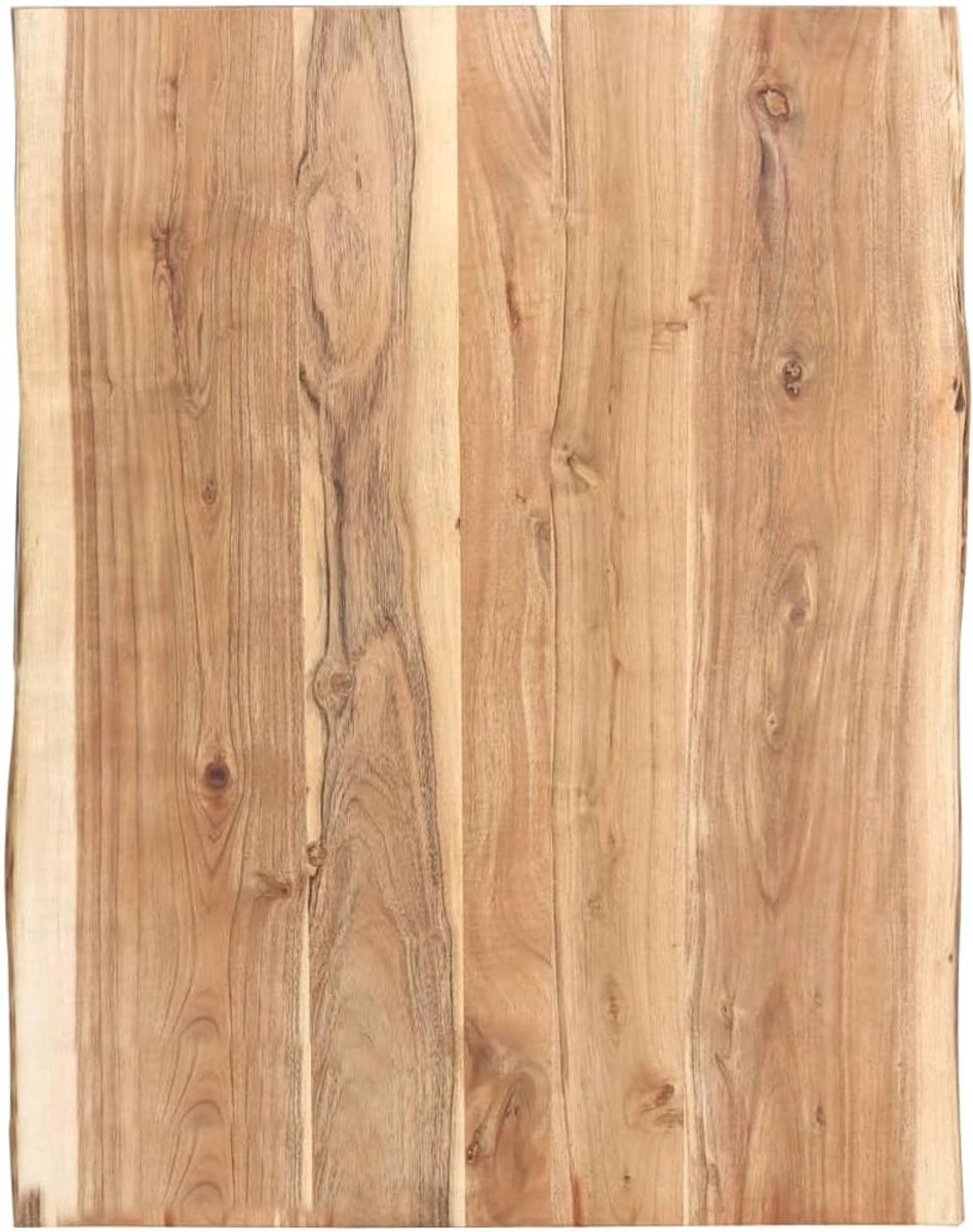 Vervangend tafelblad, eettafelblad, vervangingsplaat voor tafel, houten tafelblad, eettafel, geschikt voor restaurant, café, hotel, eetkamer, massief hout, acacia, 80 x (50-60) x 3,8