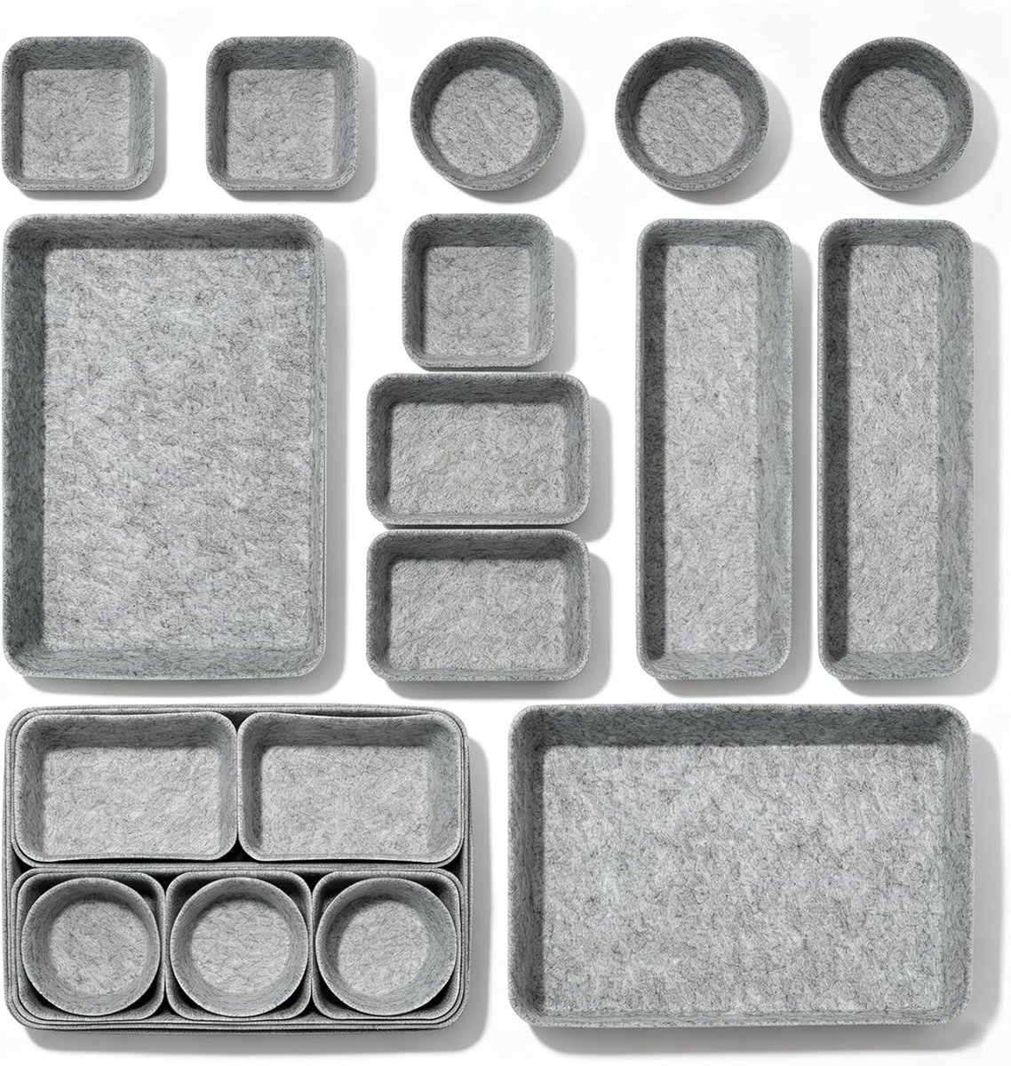 12 stuks lade-organizers, vilt, lade-organizer