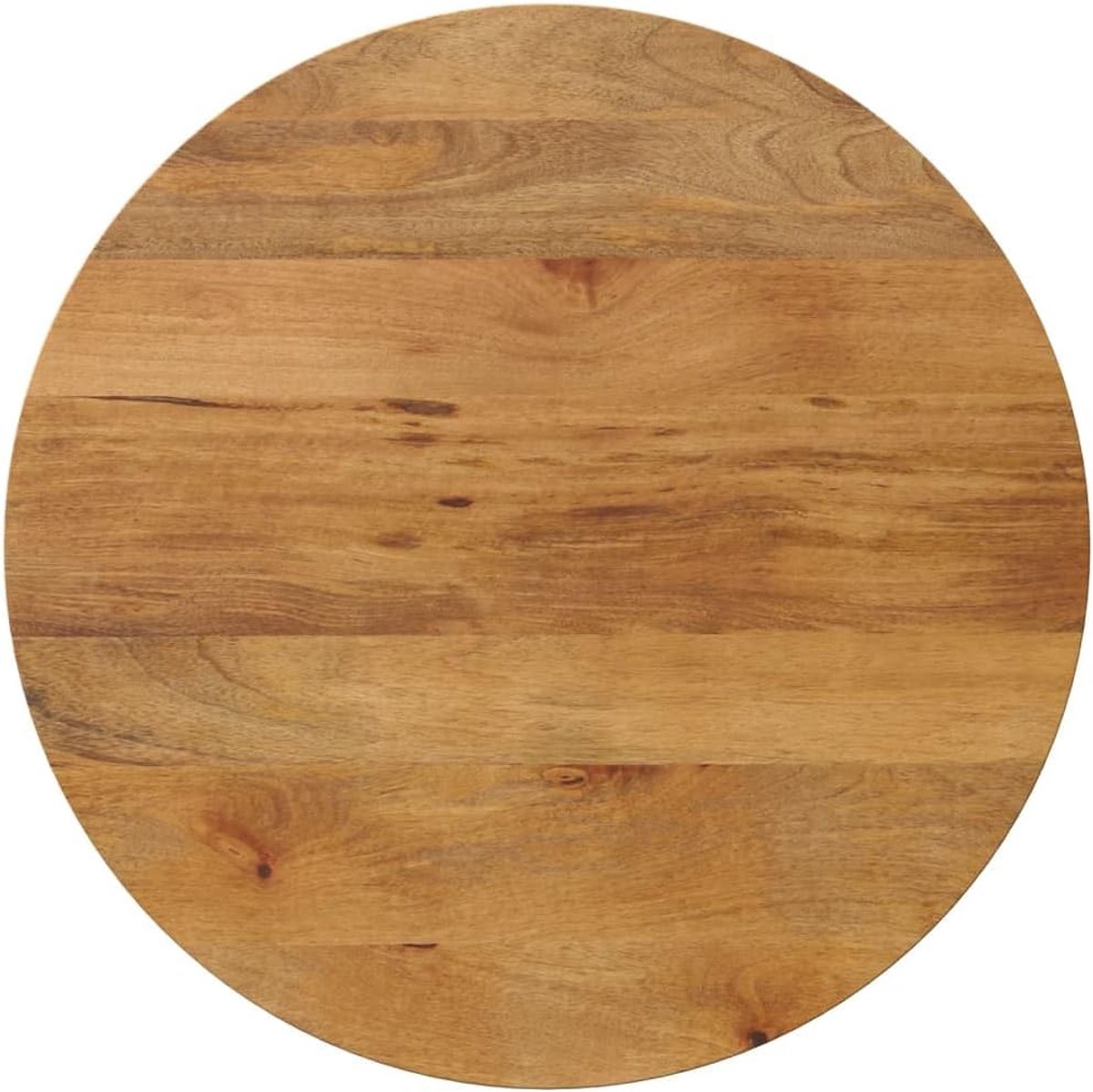 Eettafelblad, vervangingsplaat voor tafel, houten tafelblad, geschikt voor restaurant, hotel, café, eetkamer, Ø 70 x 3,8 cm, rond, massief hout, mango