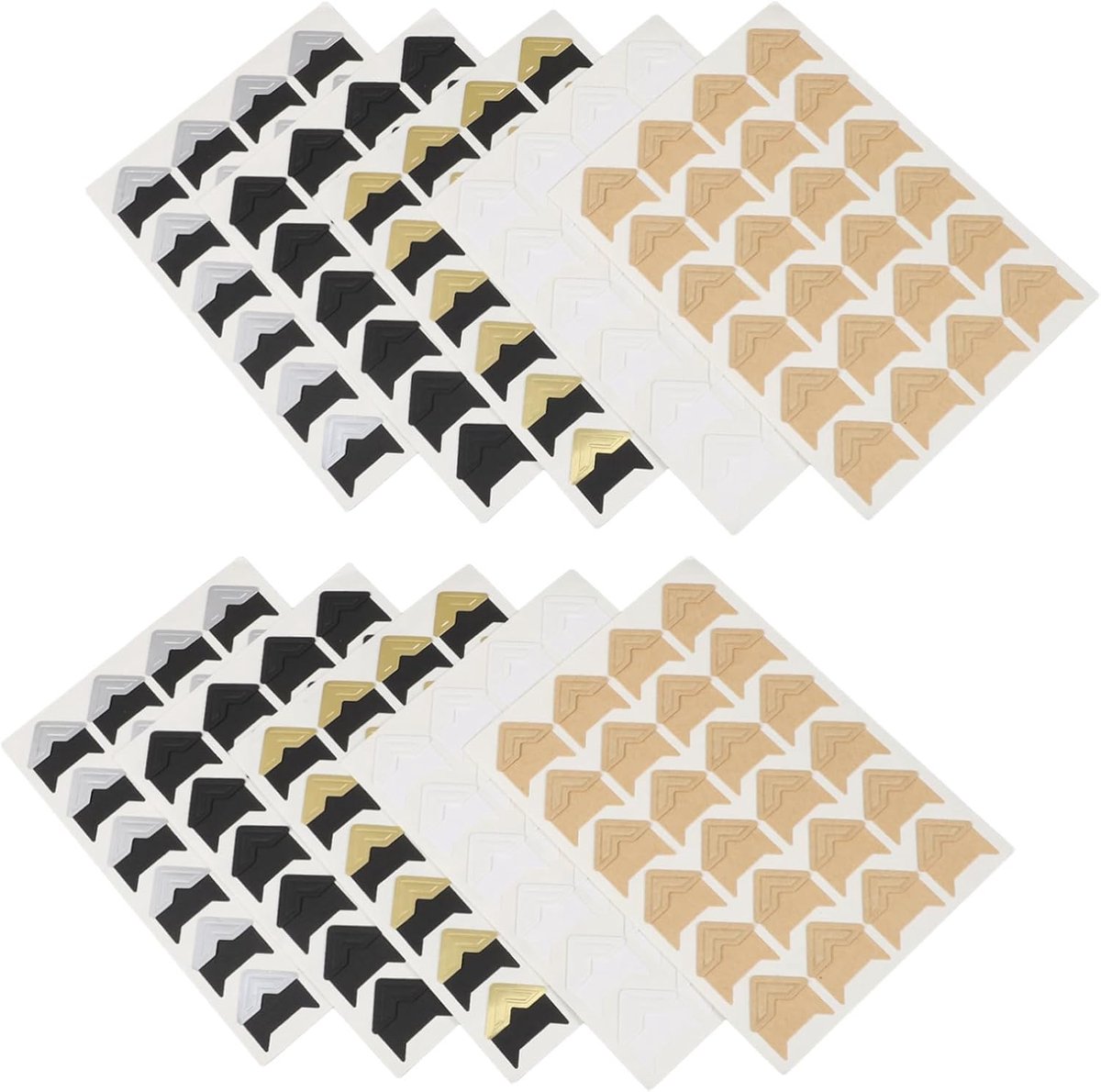 10vellen Self-adhesive Foto Hoekjes Stickers Voor Scrapbooking Fotoalbums Geschikt Voor Creatieve Foto Displays Eenvoudig Verwijderbaar Zonder Schade
