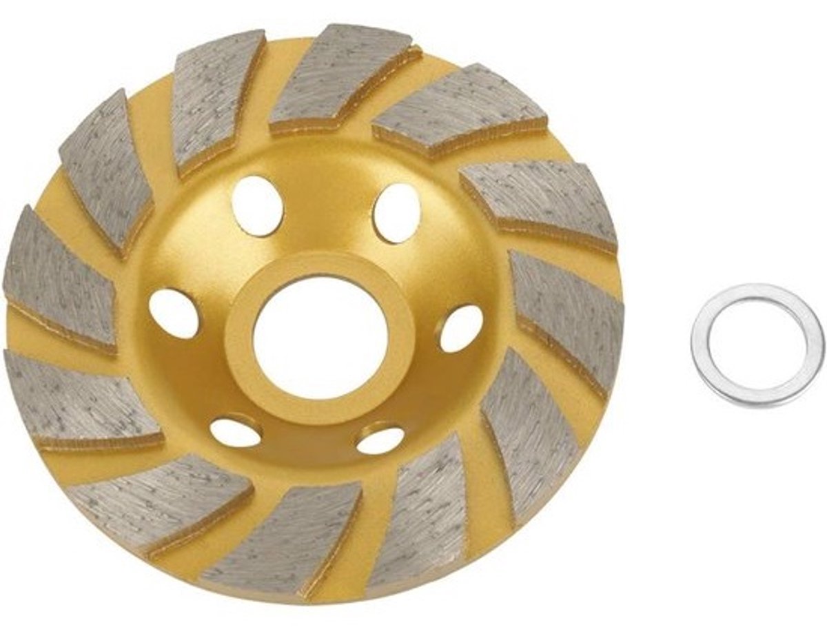 Dailygoods- Diamantslijpschijf 100 mm - Slijpschijf voor beton - 6 gaten - Dikte