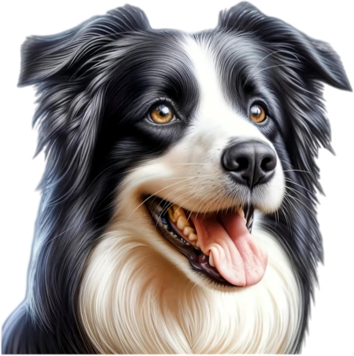 Collie Autostickers 15,5 cm - Waterdichte vinyl autostickers 2 stuks voor auto's, SUV's, vrachtwagens, motorfietsen, laptops, koelkasten, koffers, glanzende afwerking, bumperstickers voor