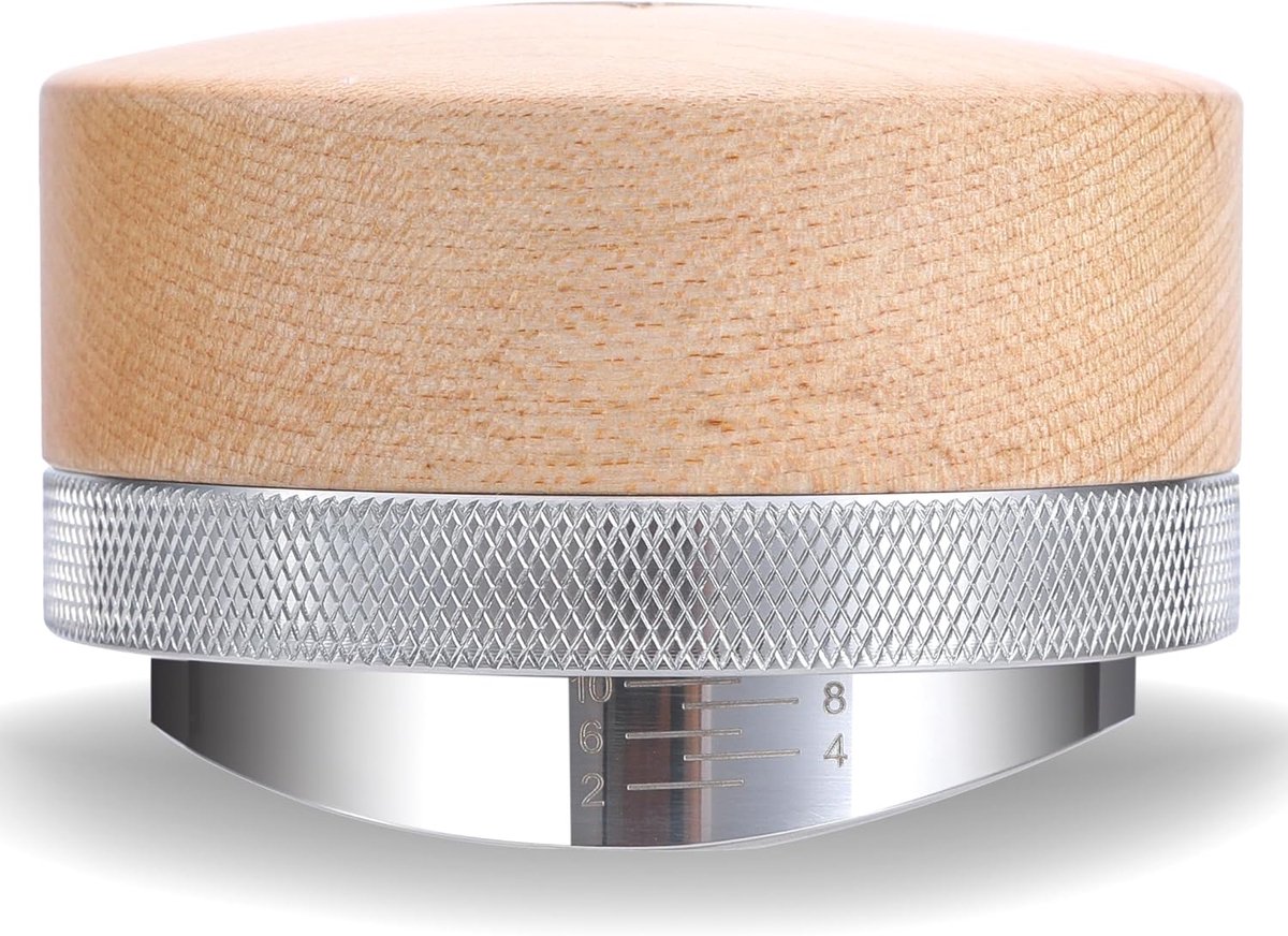 54mm Espressoverdeler voor Breville Portafilters Esdoorn Koffienivelleerder Instelbare Diepte Roestvrijstalen Espresso Nivelleringsgereedschap Premium Espressomachine Accessoires Voor Koffie