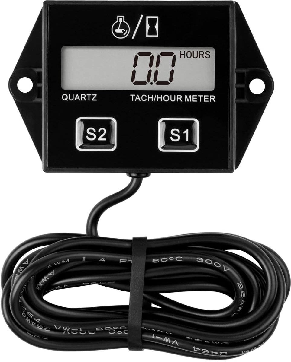 Digitale snelheidsmeter, onderhoudsherinnering, verwisselbare accu, slaapmodus, gebruik voor ZTR-grasmaaier, tractor, marine, generator, ATV, sneeuwscooter en Alime-uitrusting