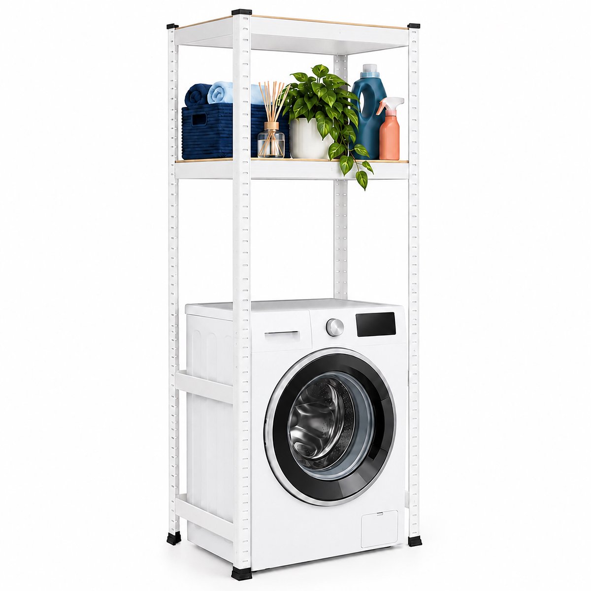 Wasmachine rek - 150 x 70 x 40 cm - wit