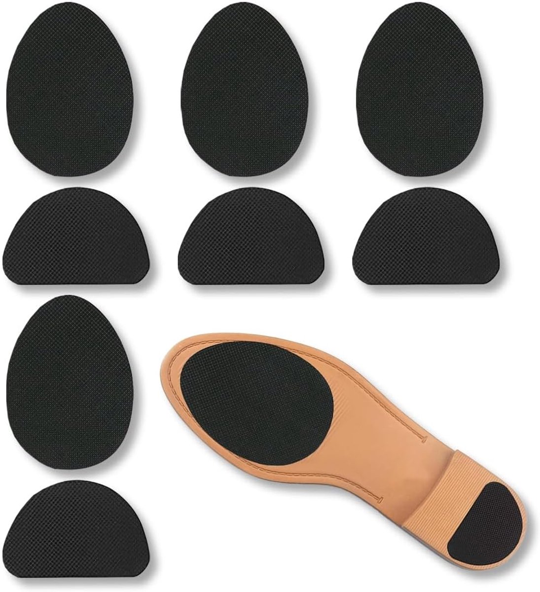 8 stuks rubberen antislipzolen, zelfklevend, voor schoenreparatie, zoolbeschermers, zelfklevende pads voor schoenen, antislip