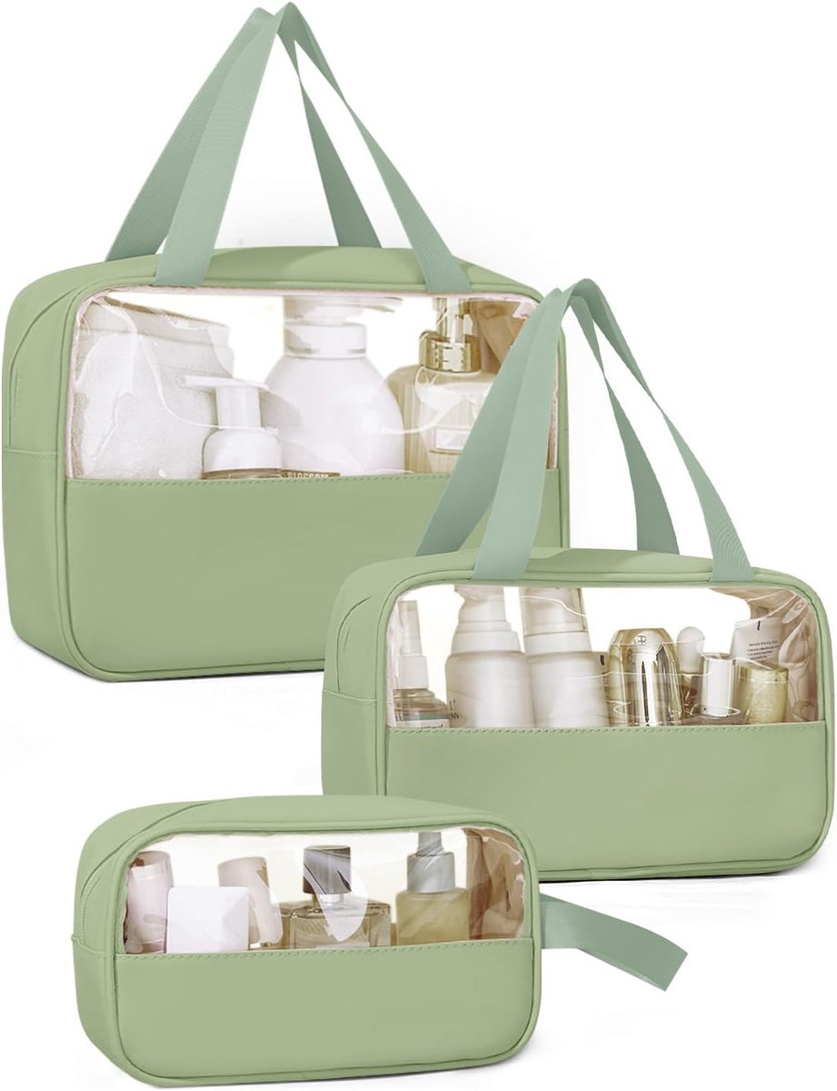 Toilettas Dames Heren, Groen, S+M+L
