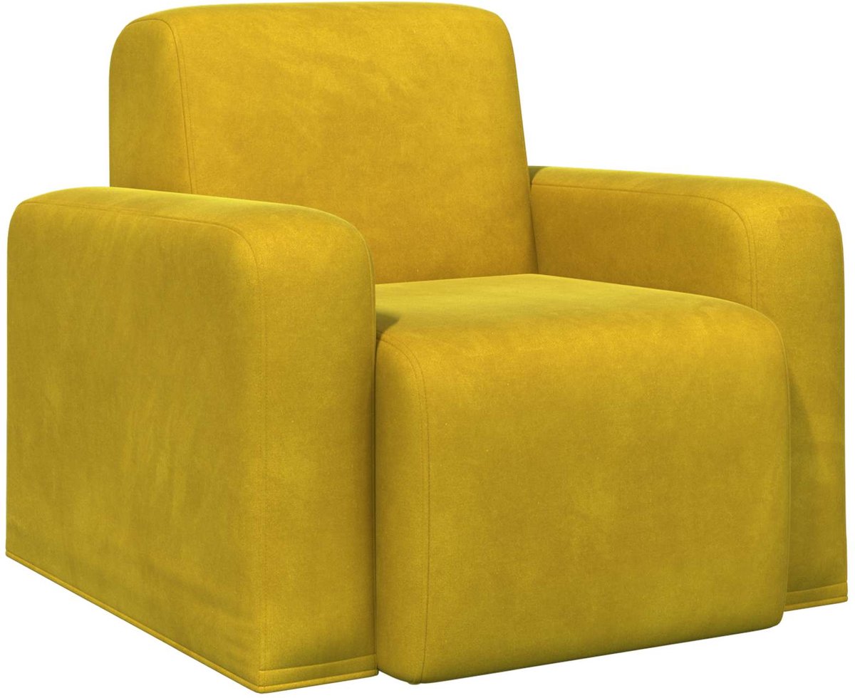 vidaXL Fauteuil - Geel - fluweel