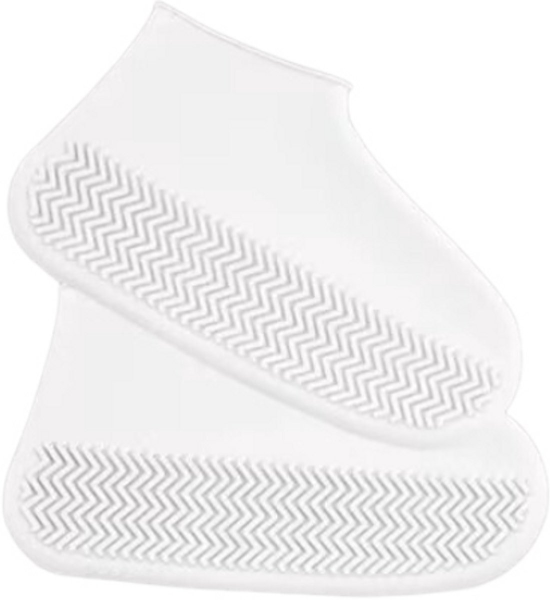 Siliconen schoenovertrekken - antislip, slijtvast, draagbaar - wit - maat L - 1 paar