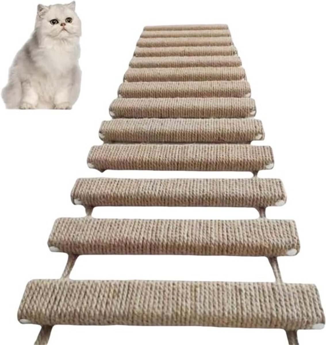 Kattenladder - Klimset - Actieve Katten - Ruimtebesparend - 100 cm - Niet gespecificeerd