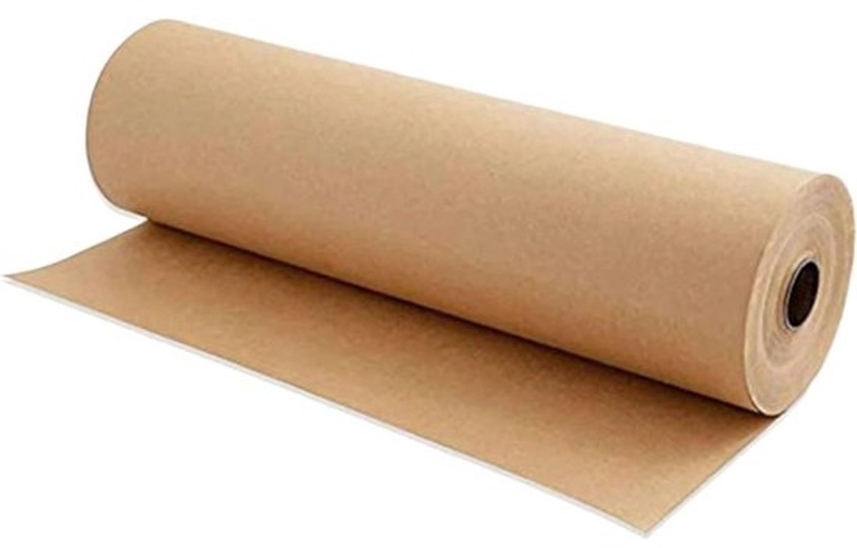 Cadeaupapier Bruin - Inpakpapier Kraft - Cadeaus Verpakken - Glad Oppervlak - 2 rollen 5m/rol - Bruin