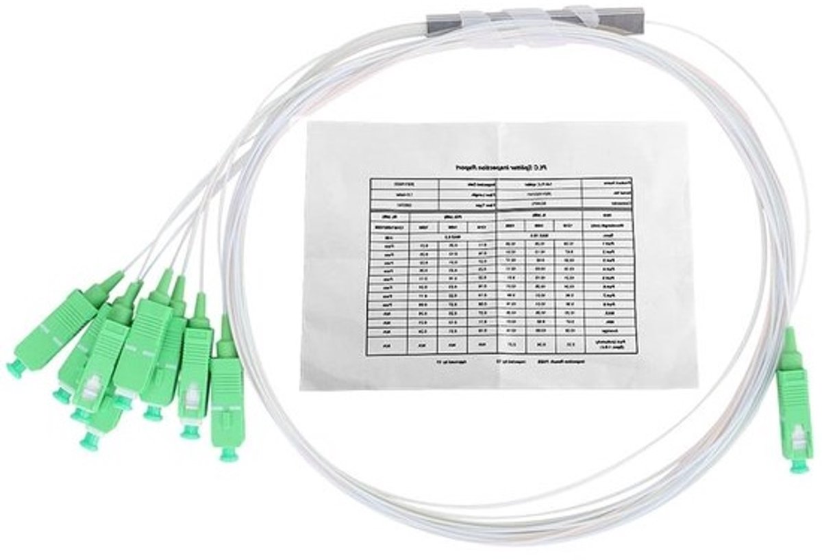 Optische Splitter - Glasvezel Splitter - Netwerk Installatie - Laag Invoegverlies - 9 Interfaces - Wit
