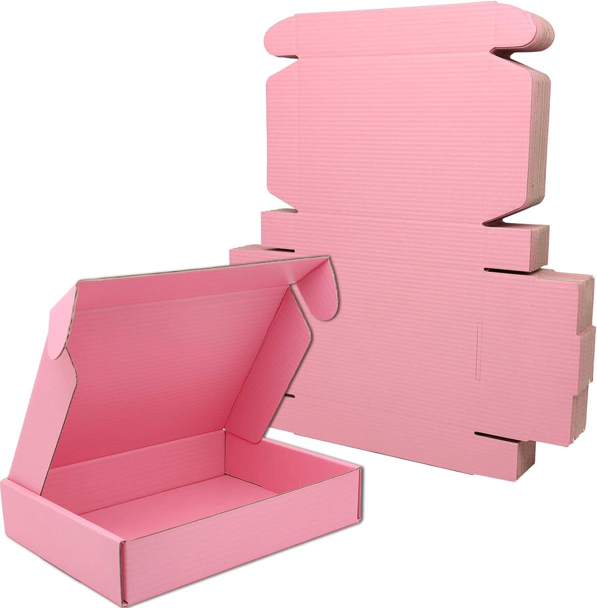 Postdozen, 200 x 140 x 40 mm Roze Verzenddozen Kartonnen Dozen voor Verzending, Levering en Verpakking voor Kleine Bedrijven (Verpakking van 25)