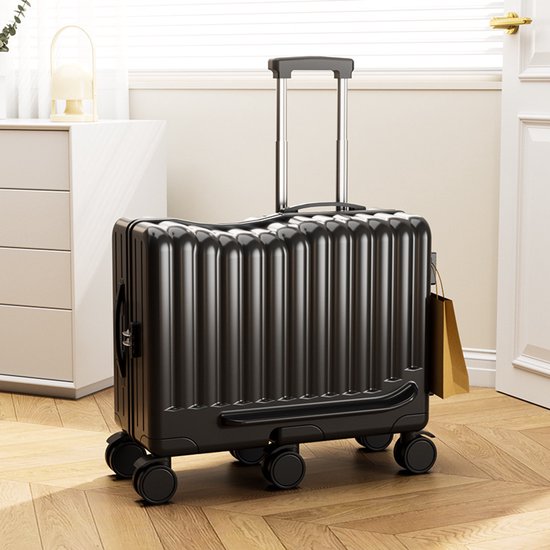 Deluxness® - Ride on Trolley - Kinderzitkoffer – Compacte Cabine 2-in-1 Koffer met Zitfunctie – 20 Inch – Ruime Openingscapaciteit – Handige Bagage met Meerdere Compartimenten - TS…