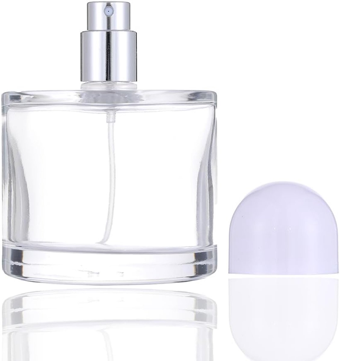 100ML/3.4oz navulbare cosmetische spuitfles, lege glazen parfumfles met spray verstuiver (wit, 100ml)