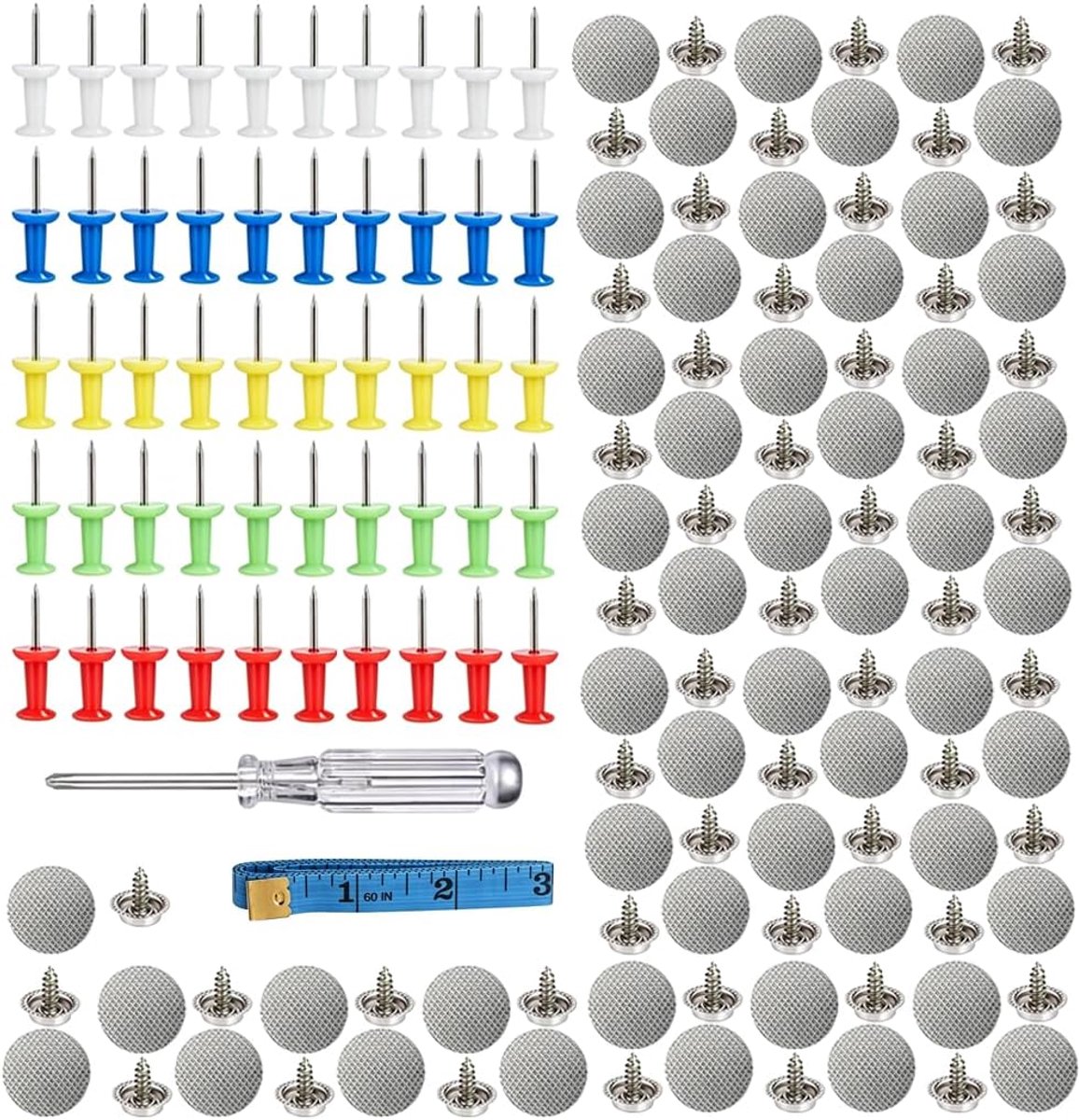 Knoppen Set 50 Stuks Beige met Schroeven