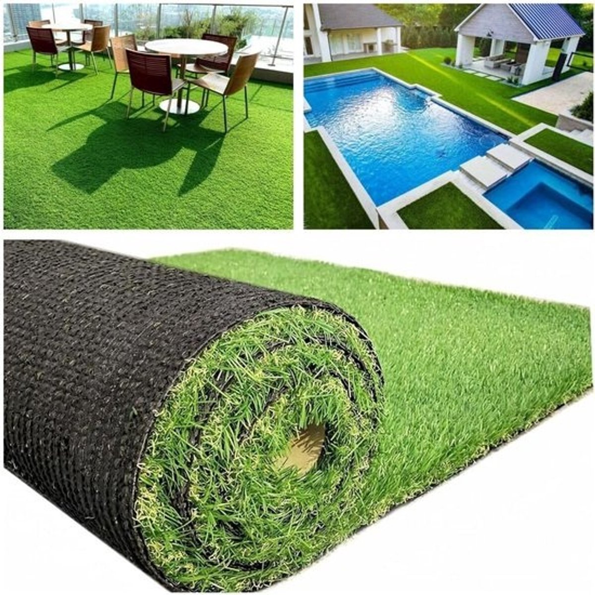Realistisch Kunstgras Gazon 122x213 cm (± 2.6 m²) - Dikke Valse Grasmat voor Binnen en Buiten