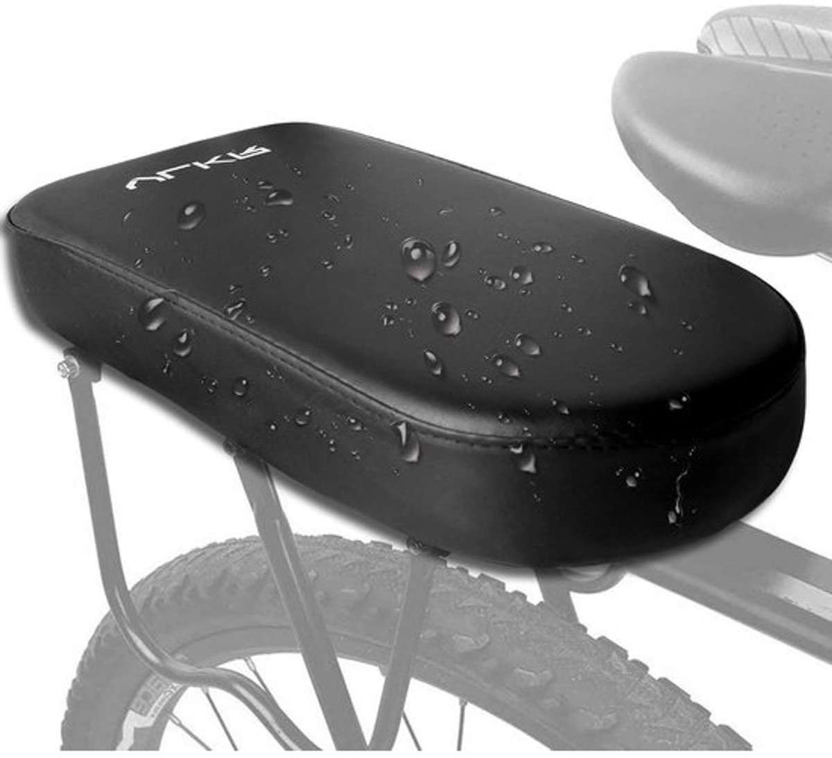 Fiets Achterzitkussen - Zacht Fietszadel - Comfortabel Fietsen - Dikke Schuimvulling - 5 cm Dik - Zwart