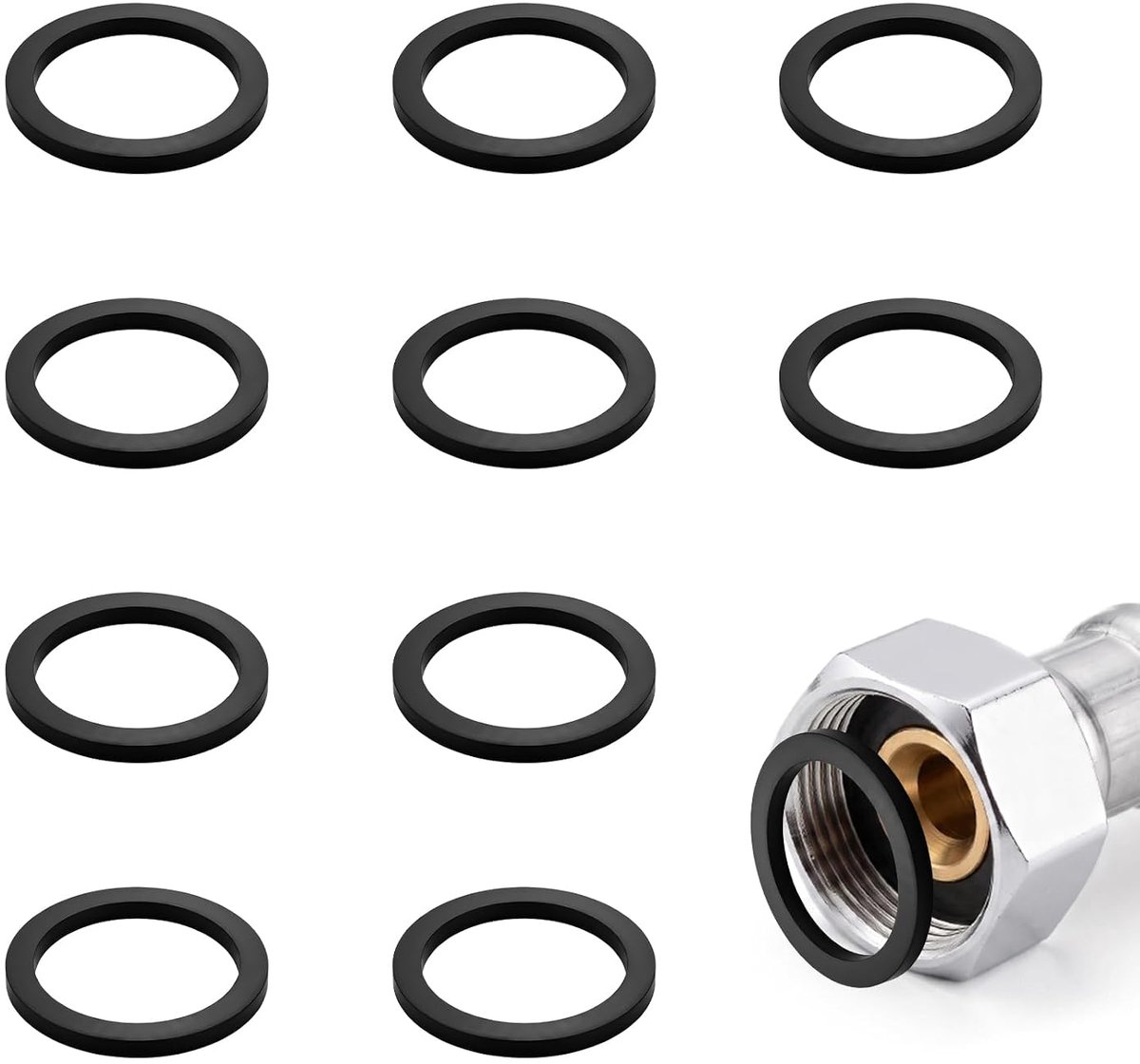 10 stuks afdichtringen set rubberen sluitringen platte afdichting
