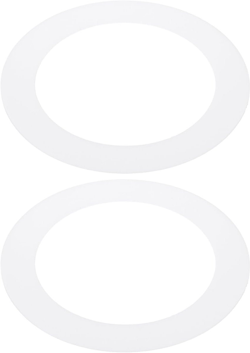 3,8 inch ID 5,2 inch OD-ring van kunststof, 2 stuks ringen voor plafondlamp, mat, cirkelvormig, lichtafdekking voor plafondlamp, inbouwwand, mat wit, doorschijnend