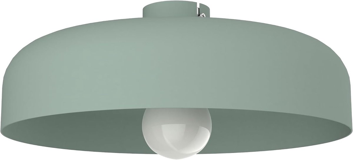LED-plafondlamp van metaal - Diameter 40cm - FittingE27, lamp niet inbegrepen - Made in Italy - Modern design voor keuken en woonkamer (IJsbergroen)