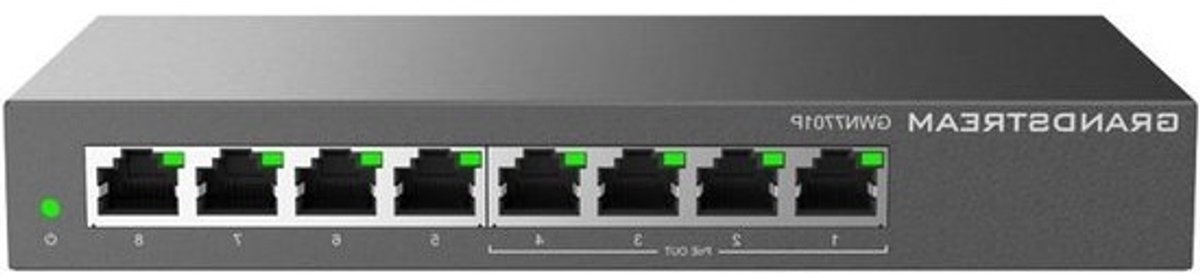 Netwerk Switch - PoE Switch - Netwerk Uitbreiding - 4 PoE Poorten - 8 Poorten - Zwart