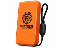 SFATECH Powerbank 5.000mAh – SFT002 – 22.5W Snellader – Draadloos – Geschikt voor MagSafe – Ultradun – Compact Design – Oranje – Inclusief Lanyard & Beschermzakje