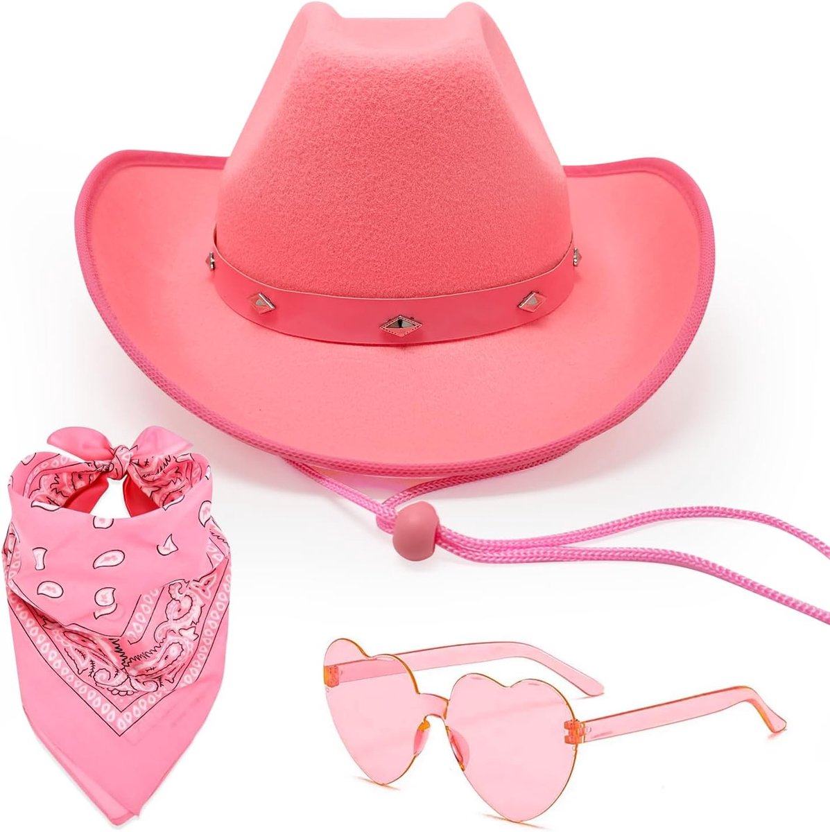 cowgirlhoed, verstelbare vilten cowboyhoed voor dames, veilige pasvorm, voor vrijgezellenfeest in Nashville, cowgirl-kostuums en countryconcerten