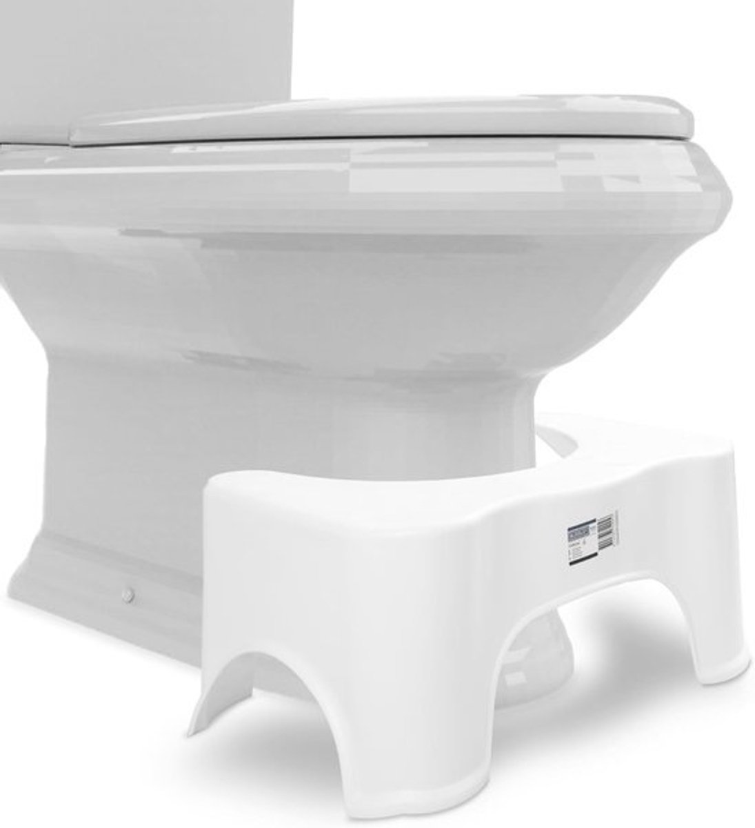 Toiletkruk - Krukje Kinderen - Comfortabel Zitten - Inklapbaar Ontwerp - Compact Forma - Wit