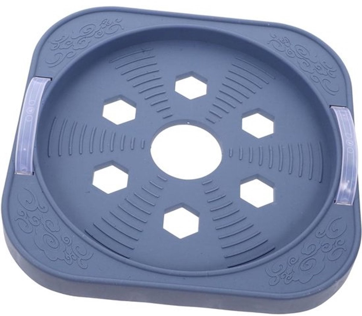 Plantentrolley Met Wielen - Bloempotstandaard Rolbaar - Planten Verplaatsen - Stevige Constructie - 30 x 30 x 6.5 cm - Blauw