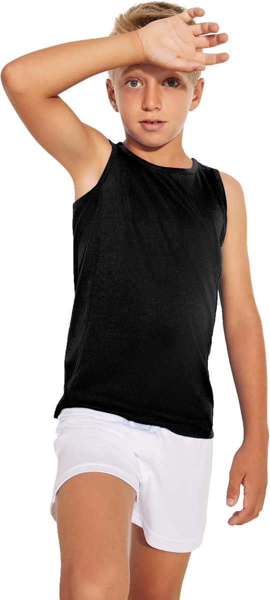 functioneel shirt voor kinderen – sportshirt zonder mouwen, armuitsnijding, comfortabel en zacht