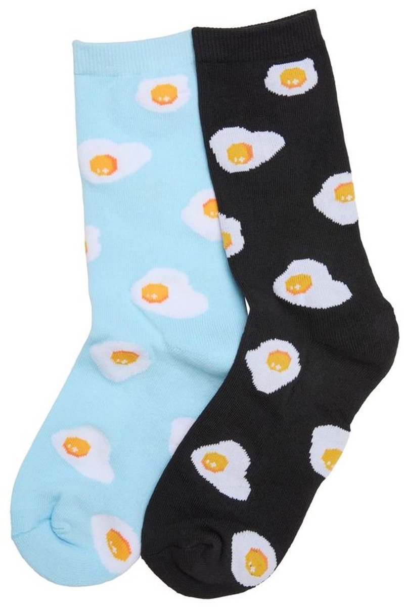 Sokken Mister Tee Fried Egg Zwart