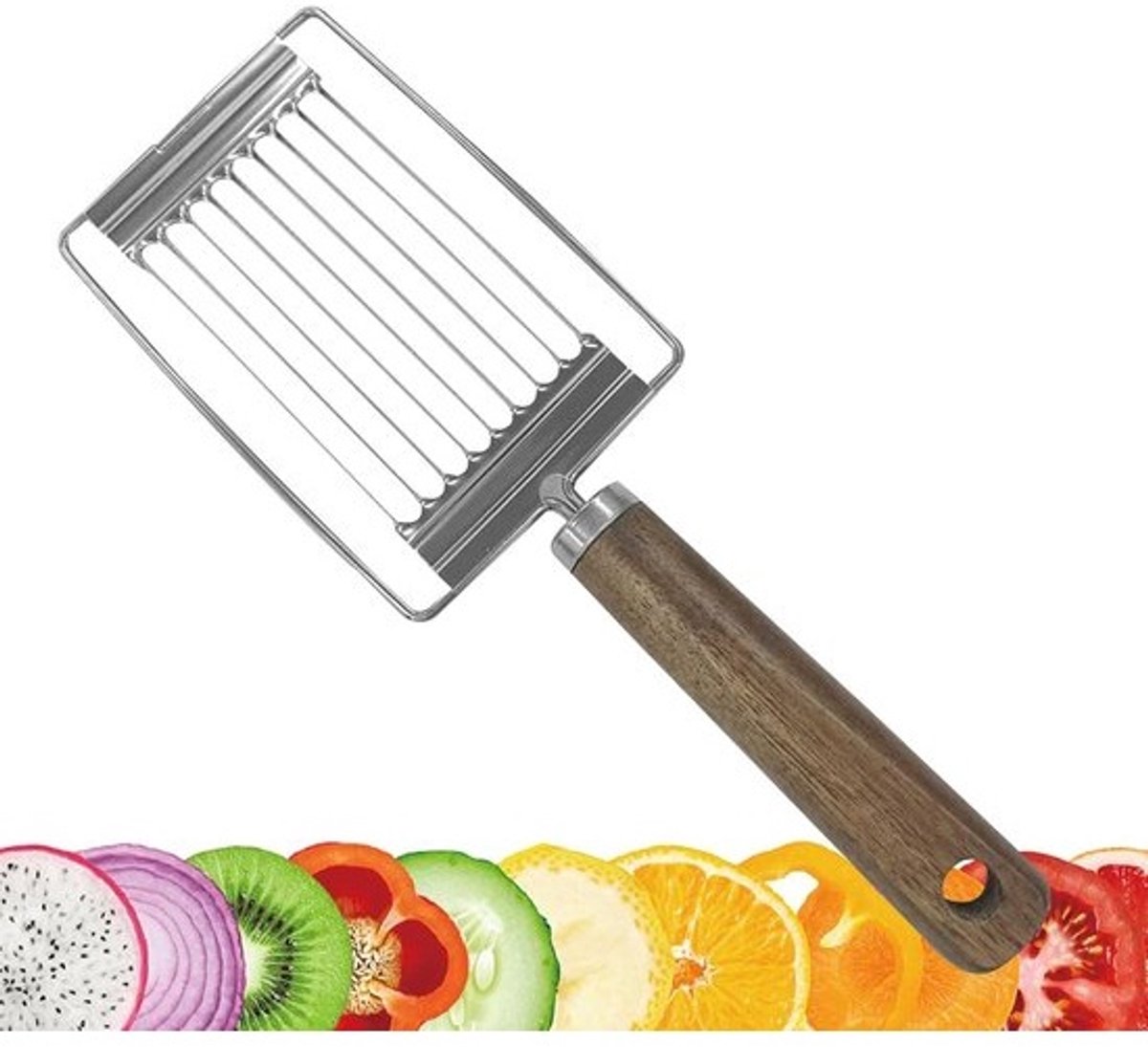 Keuken Snijmachine - Groente Fruit Snijder - Snel Ingrediënten Snijden - Gladde RVS Bladen - 25x25x8.5 cm - Willekeurig