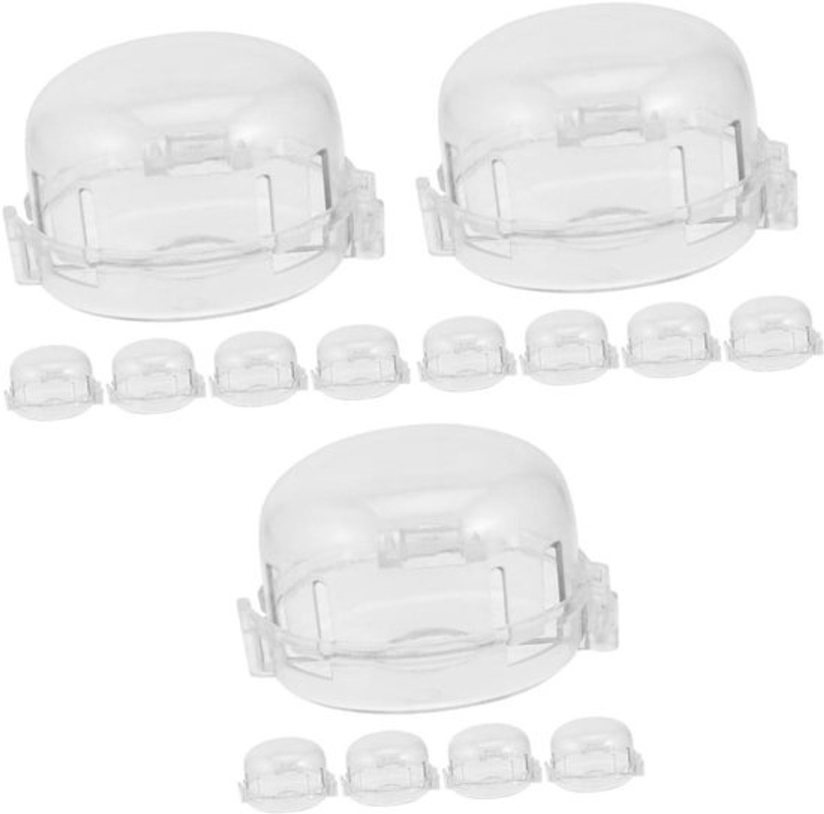 Fornuis Knop Beschermers - Oven Knop Slot - Kinderen Beveiligen - Eenvoudige Installatie - 15 stuks - Transparant