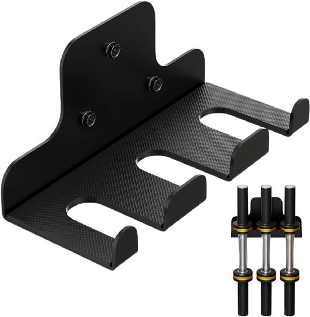 Halter Hanger - Wandrek - Fitness Organisatie - Anti-roest Bescherming - 26 cm - Zwart