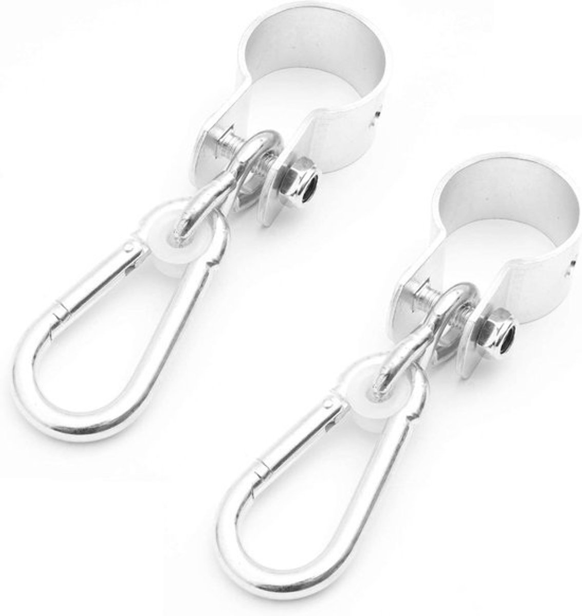 Schommelhaken Set - Haken met Karabijn - Hangmat Bevestigen - Verzinkt Metaal - 200 kg Draaglast - Antiek