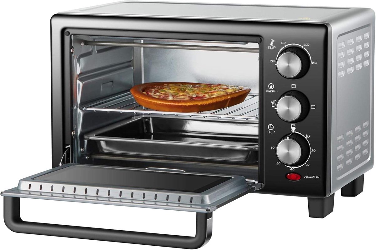 Kavora®Mini-oven - Pizza Oven - Inschakelbare Heteluchtfunctie