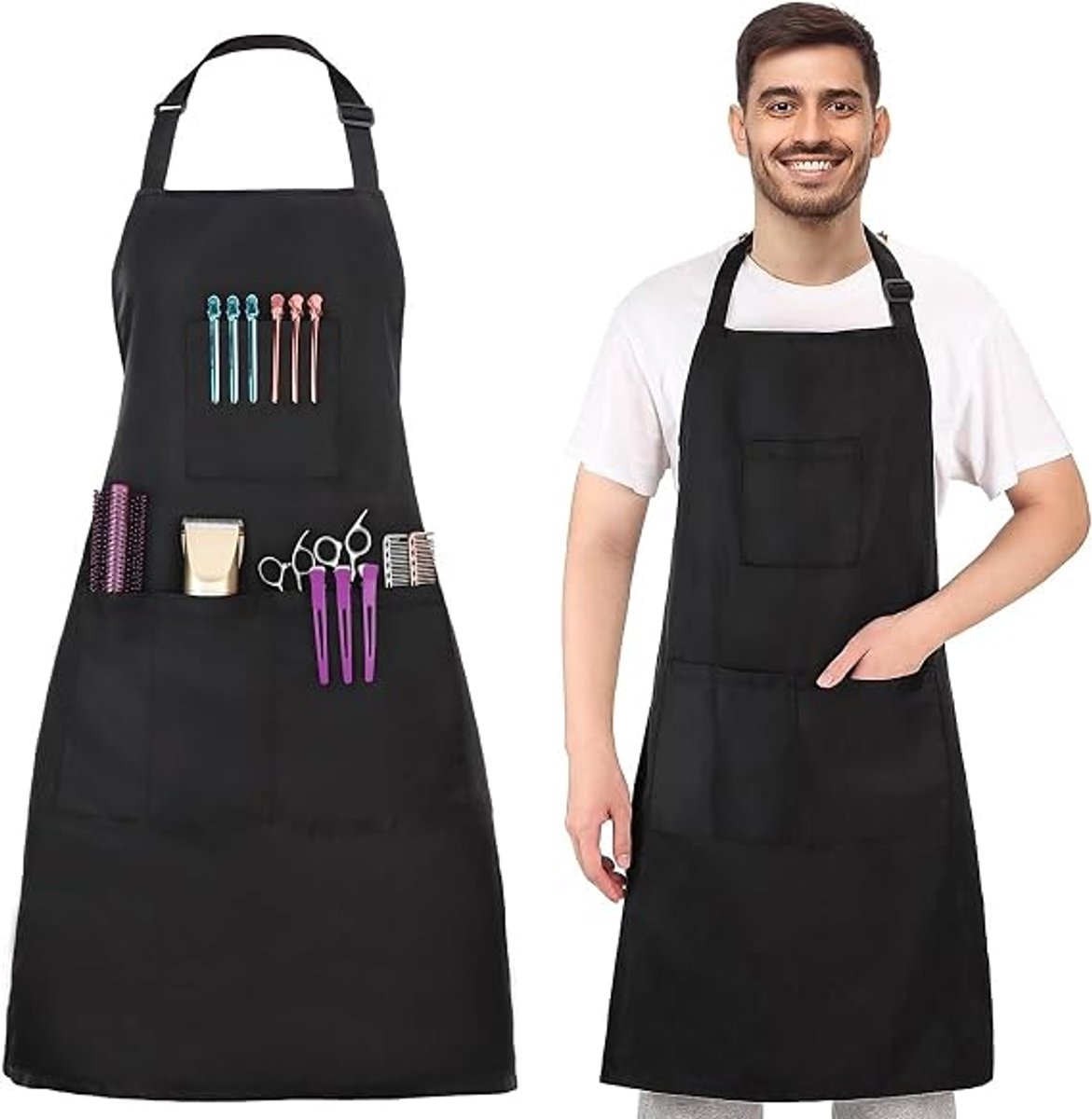 Kappersschort - Specificatie 34 inch - Verstelbaar - Voor keuken - Voor dagelijkse verzorging thuis in de salon of onderweg - Praktische uitvoering voor gericht en overzichtelijk gebruik - Voor een nette toepassing