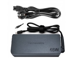 65W USB-C Voeding - Oplader - Adapter voor Lenovo - Asus - Acer - Dell - HP - Macbook - Toshiba - Medion - ook fijn om snel je telefoon op te laden - geschikt voor de meeste apparaten met een USB-C aansluiting - 3 jaar Garantie