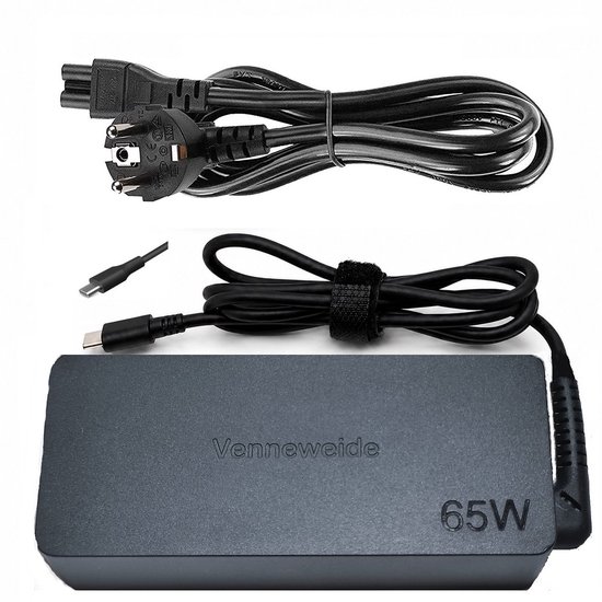 65W USB-C Laptop Oplader Adapter voor Lenovo Asus Acer Dell HP Macbook Toshiba Medion