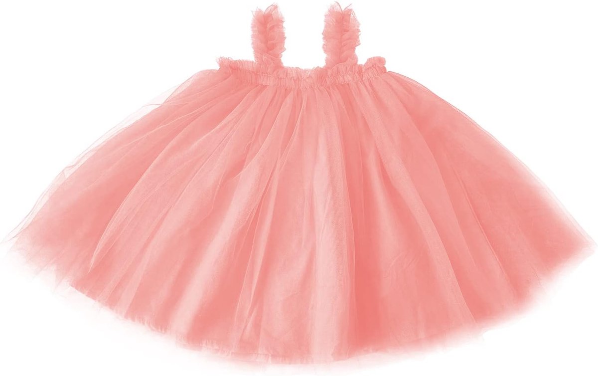 jurk voor baby's, meisjes, mouwloos, prinsessenjurk, tule jurk, maat 9-36 maanden