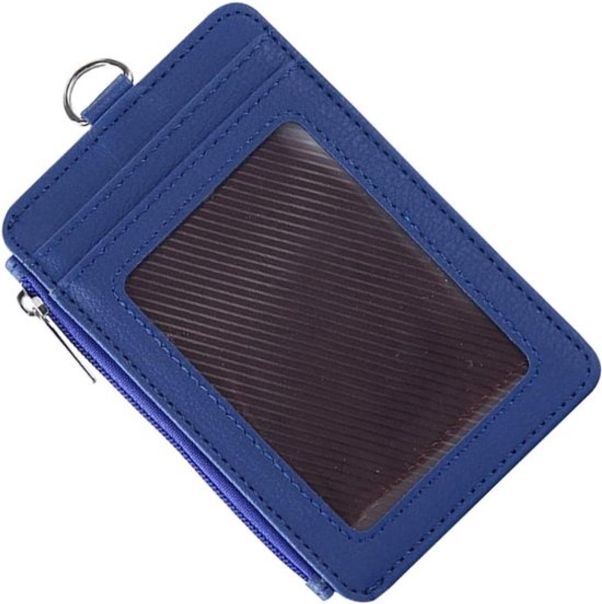 Kaarthouder - Naambadge houder - Dagelijks Gebruik - PU Leer Constructie - 8.5 x 5.5 cm - Blauw