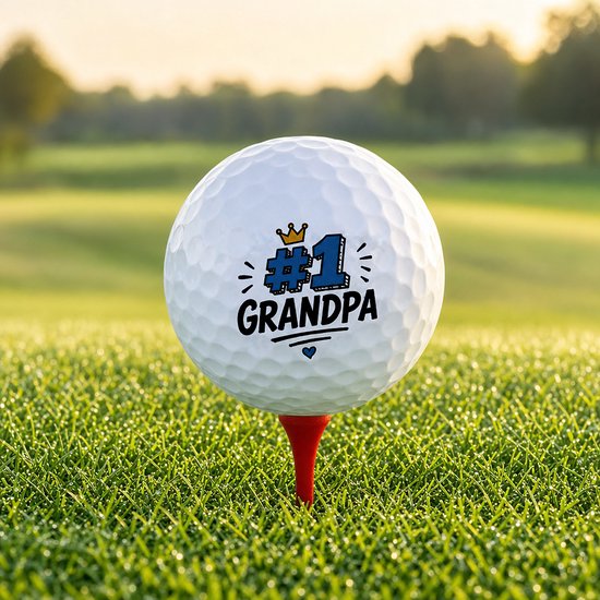 Golfballen Best Grandpa - Opa Golf Cadeau - 2 stuks - Wilson - Bedrukte Golfballen van Wilson — afbeelding 5