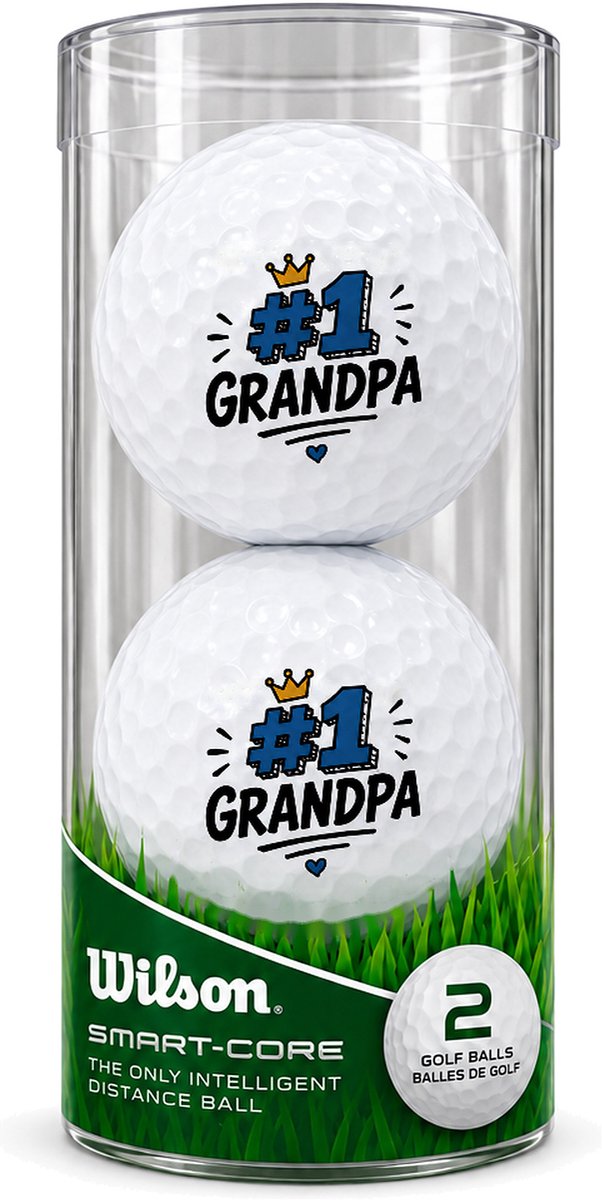 Golfballen Best Grandpa - Opa Golf Cadeau - 2 stuks - Wilson - Bedrukte Golfballen van Wilson — afbeelding 2