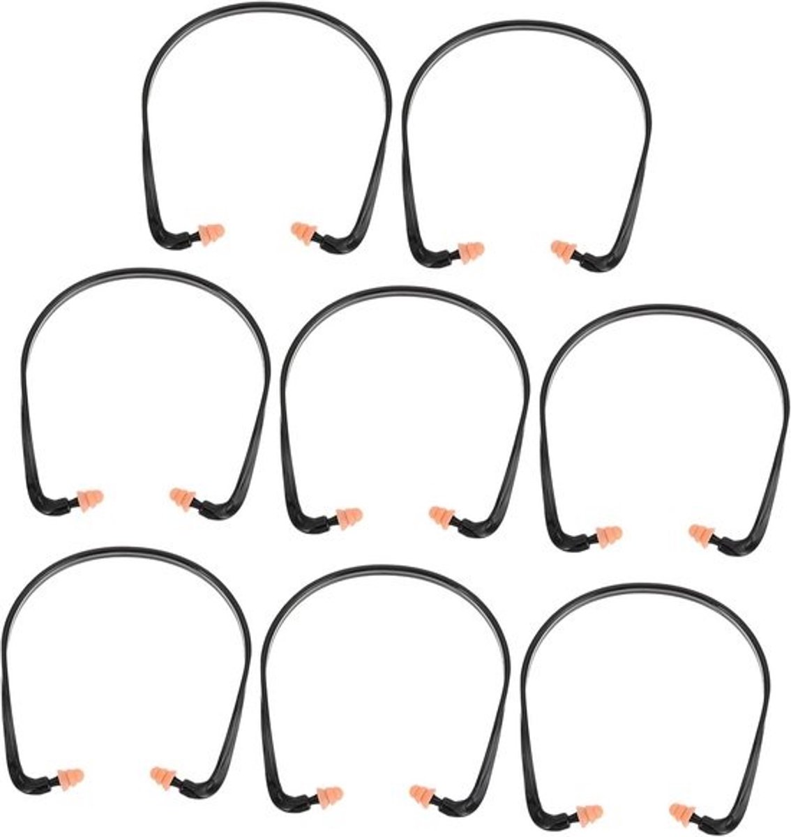 Oordopjes Set - Geluidsdempers Herbruikbaar - Rustig Slapen - Zachte Siliconen - 8 Stuks - Zwart