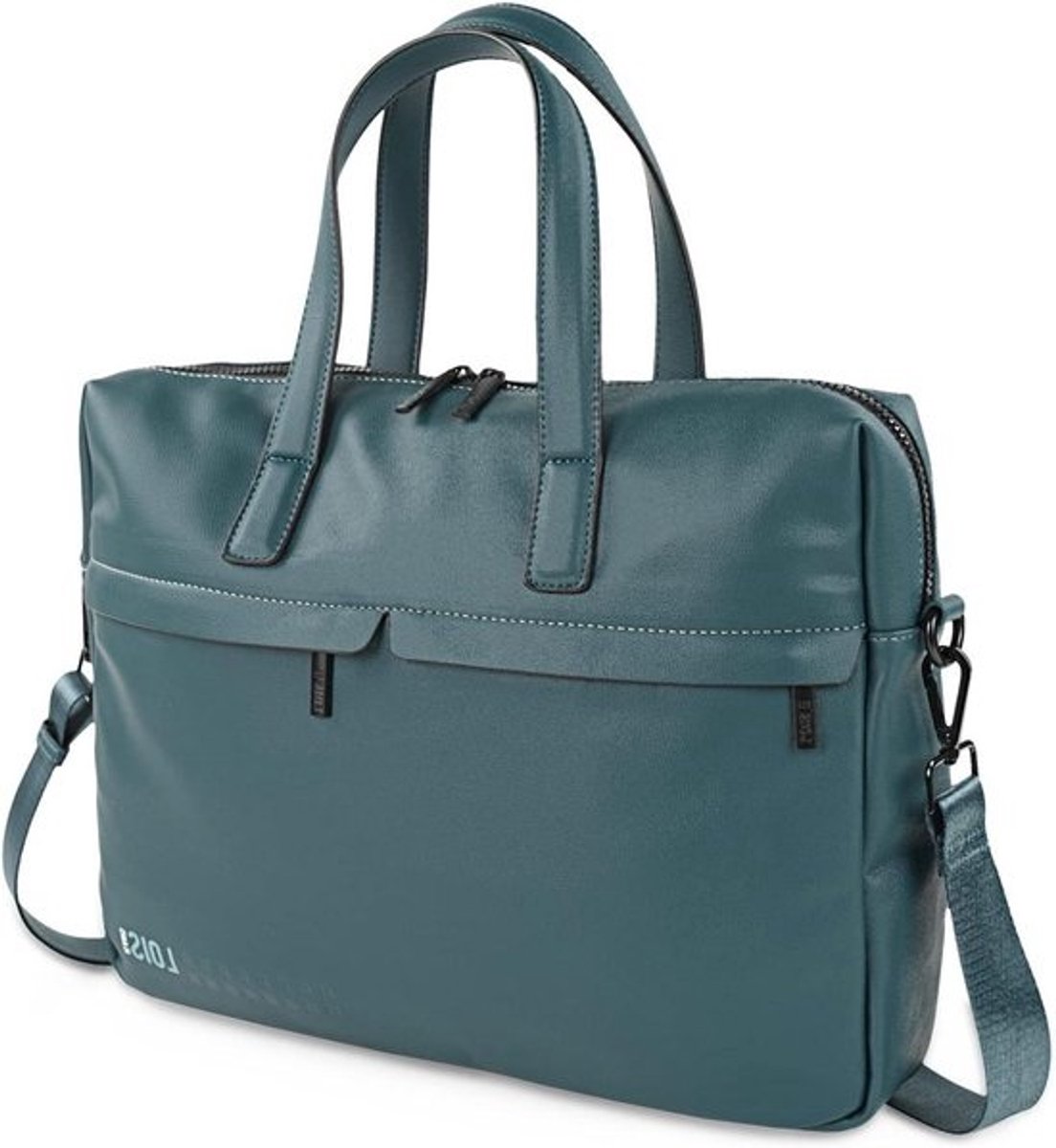 Laptop tas - Aktetas Schoudertas - Veilig Vervoer - Gewatteerd Interieur - 39x29x7 cm - Zwart